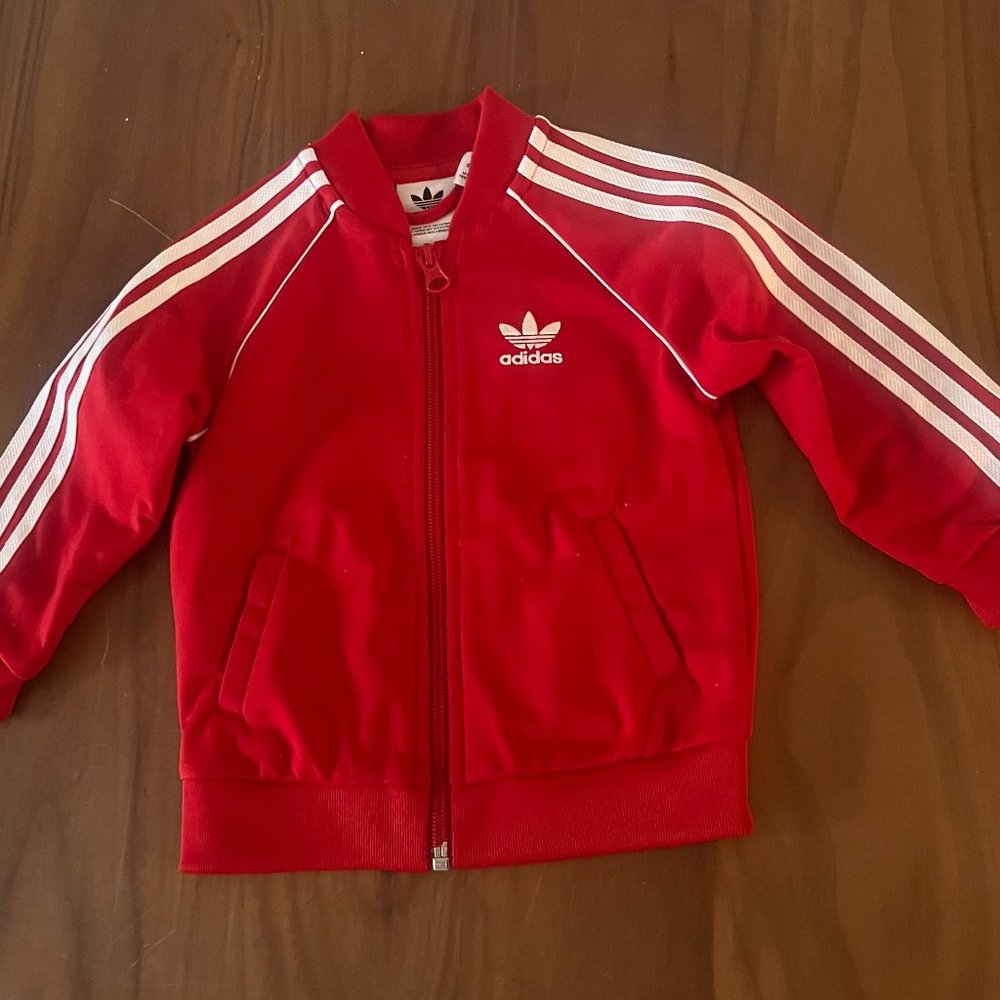 Red Adidas Tracksuit Jacket (9-12 mo)
